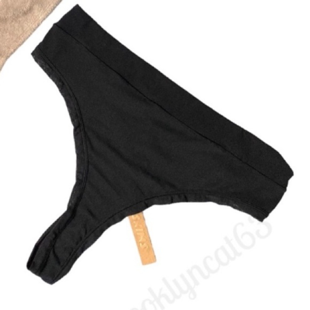 SKIMS PANTIES THONG LINGERIE UNDERWEAR UNDIES BLACK 2X